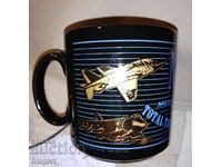 Porcelain cup, NATO, airplanes