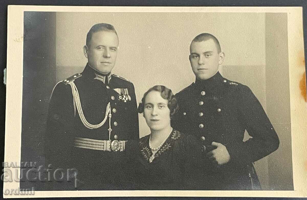 2756 Царство България семейство полковник и син юнкер 1930г.