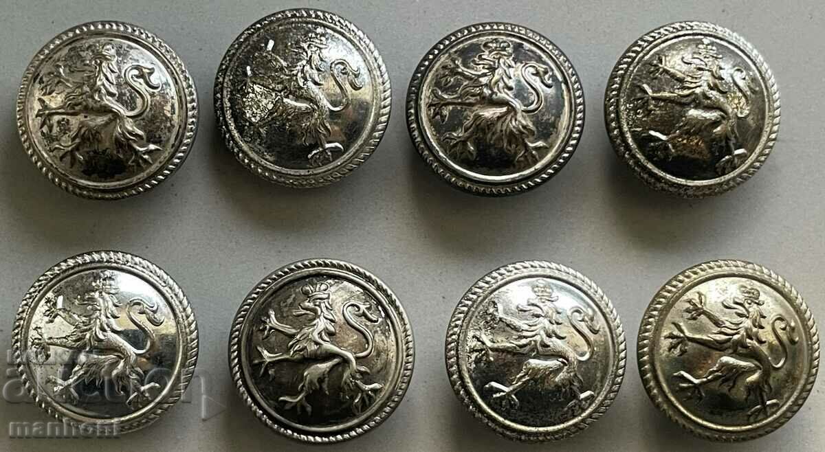 5247 Kingdom of Bulgaria 8 pcs. Vodel buttons 1924 Tsar Boris
