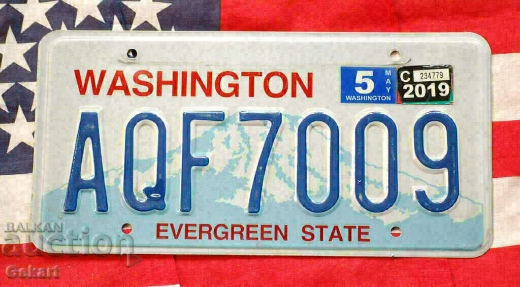 Αμερικανική πινακίδα κυκλοφορίας WASHINGTON