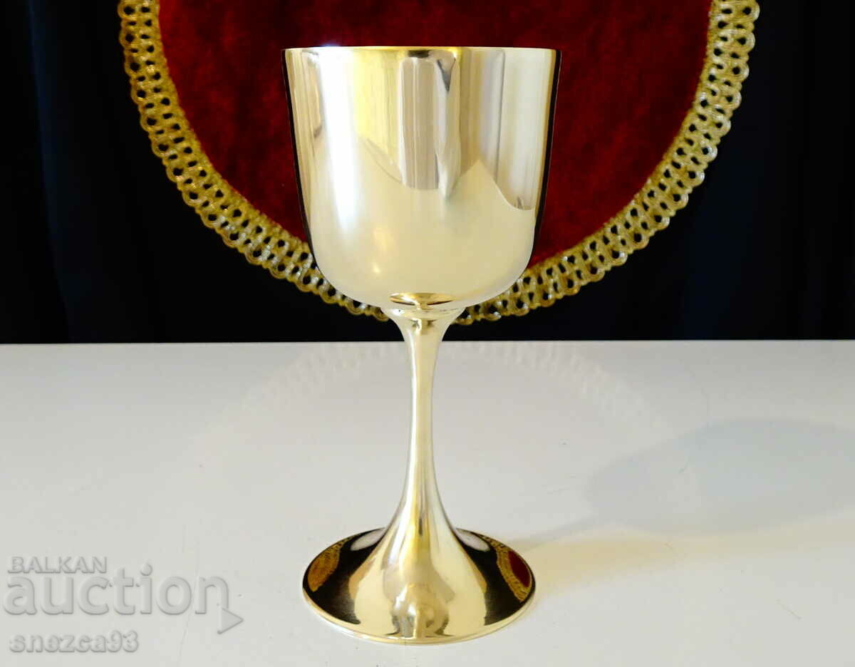 Bronze wine glass 14 cm.