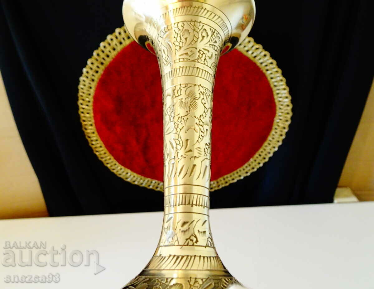 Bronze vase, carafe British India, marked - 7