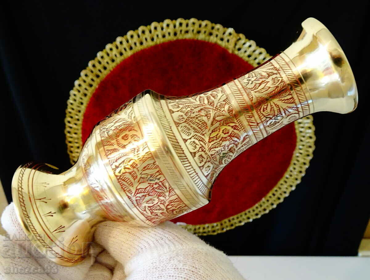 Bronze vase, rakia carafe, cloisonné enamel with price 29.00 BGN | € 14.83 Bronze vase, rakia carafe, cloisonné enamel with price 29.00 BGN | € 14.83