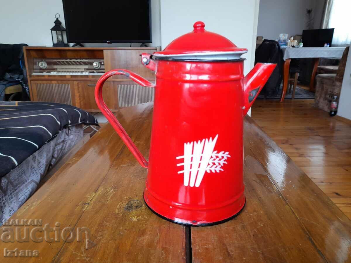 Auction Old enamel teapot Auction Old enamel teapot