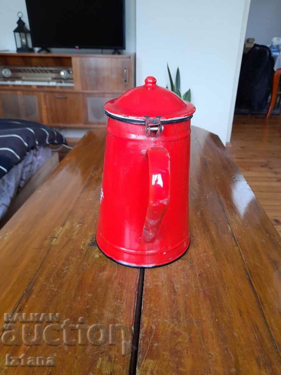 Delivery of Old enamel teapot Delivery of Old enamel teapot