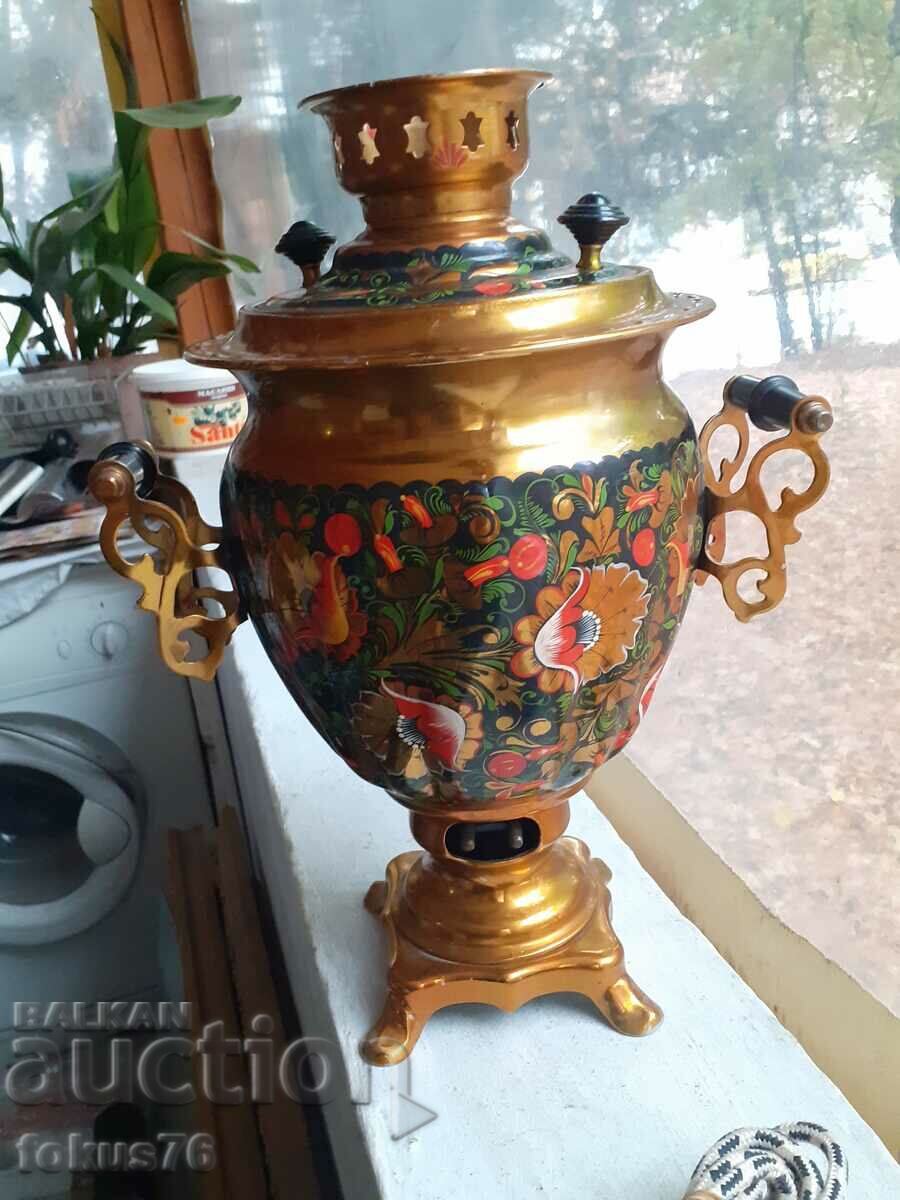 Licitație Samovar vechi rusesc uimitor pictat manual cu ștampilă