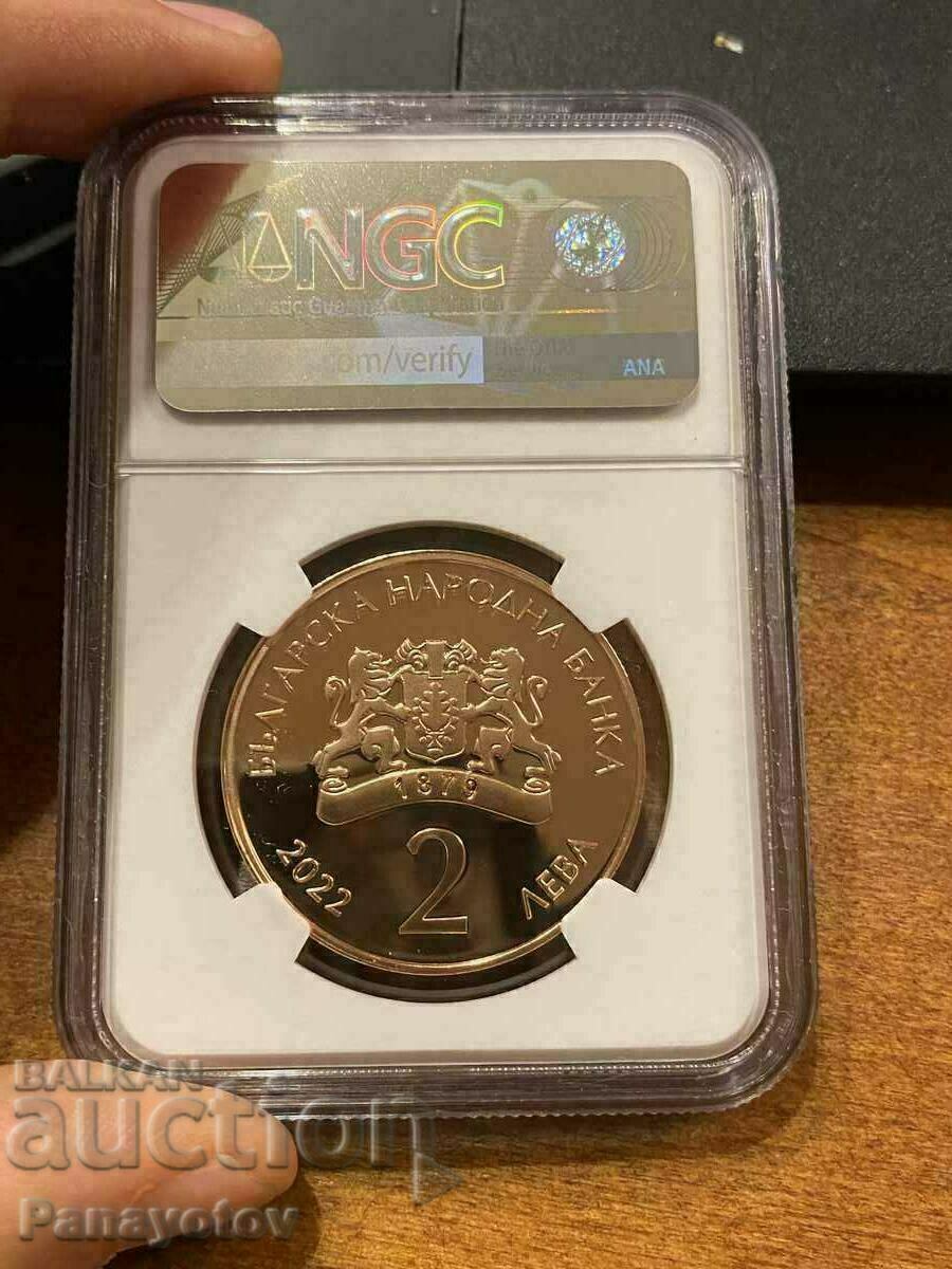 MUTAFOVA STAND NGC PCGS 2 LEVA 2022 COIN - 5 MUTAFOVA STAND NGC PCGS 2 LEVA 2022 COIN - 5