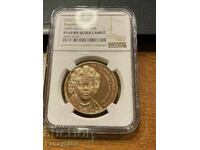 MUTAFOVA STAND NGC PCGS 2 LEVA 2022 COIN