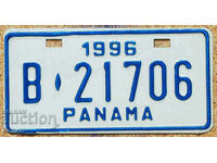 Motorcycle license plate Plate PANAMA 1996