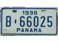 Motorcycle license plate Plate PANAMA 1996