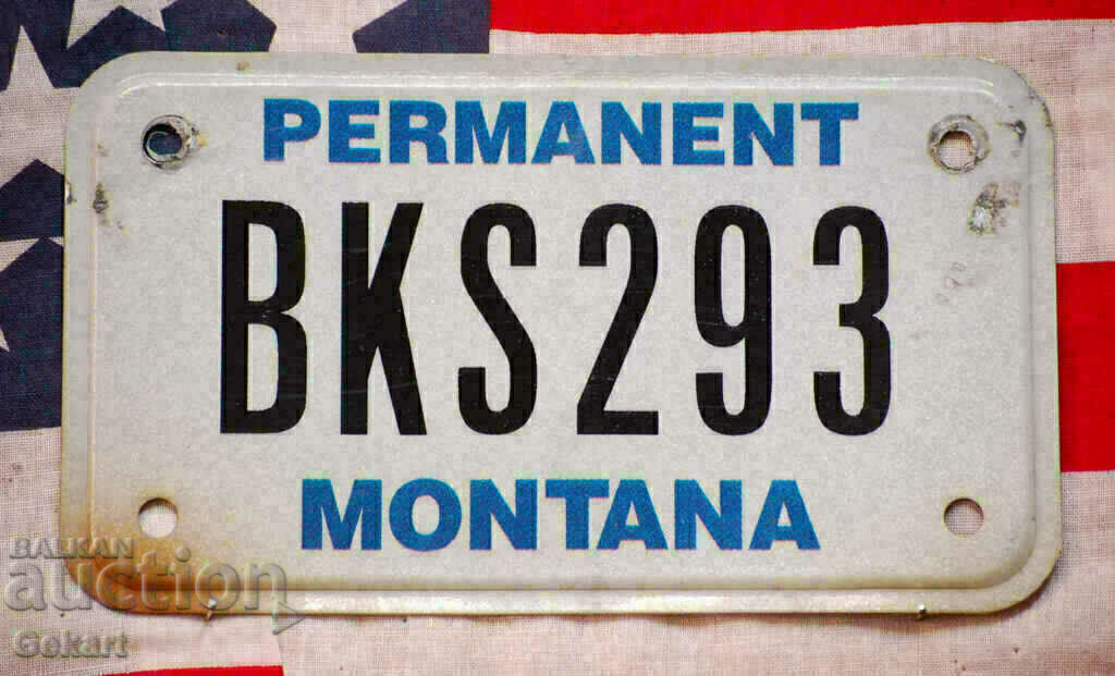 Американски мотоциклетен регистрационен номер Табела MONTANA