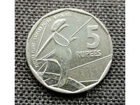 ❤️ ⭐ Coin Seychelles 2016 5 Rupees ⭐ ❤️
