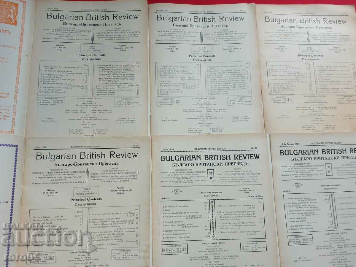 BULGARIAN - BRITISH REVIEW - 1930 - 5 BULGARIAN - BRITISH REVIEW - 1930 - 5