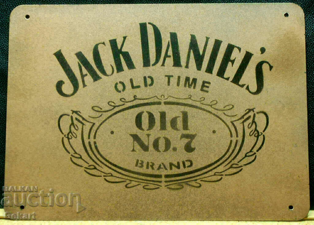 Jack Daniel's Metal Sign - Gold