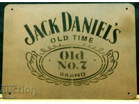 Jack Daniel's Metal Sign - Gold