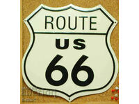 Placă metalică ROUTE 66 US