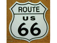 Placă metalică ROUTE 66 US