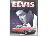 Placa metalica ELVIS - Cadillac 1955