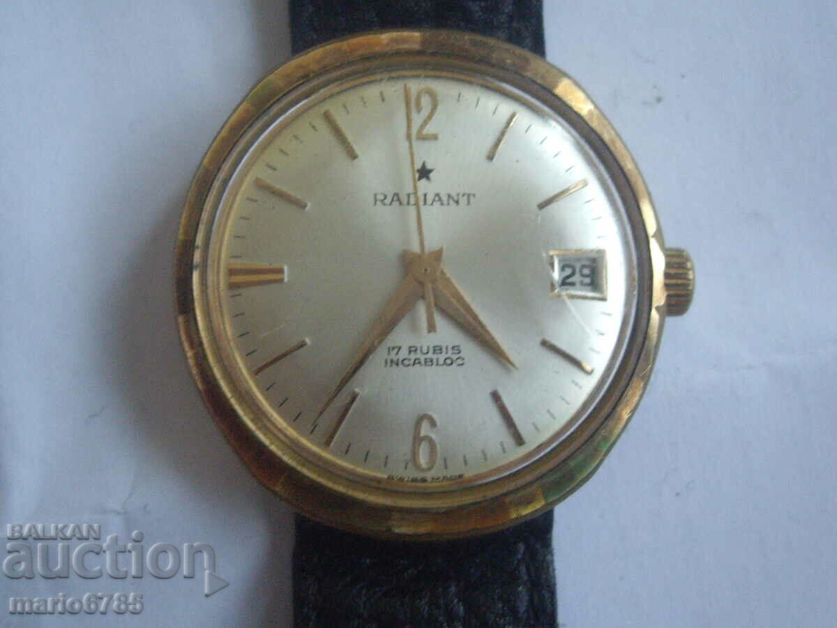 Vintage ανδρικό επιχρυσωμένο ελβετικό ρολόι.