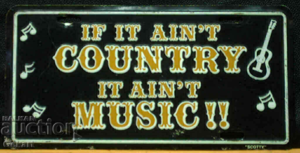 Metal Sign COUNTRY MUSIC