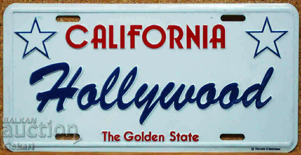 Метална Табела CALIFORNIA Hollywood