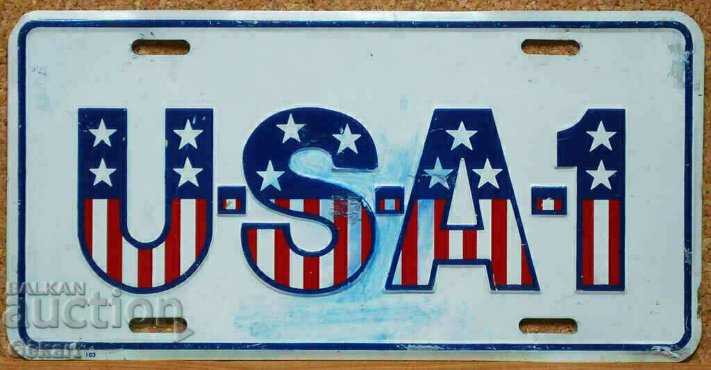 Metal Plate U.S.A. - 1