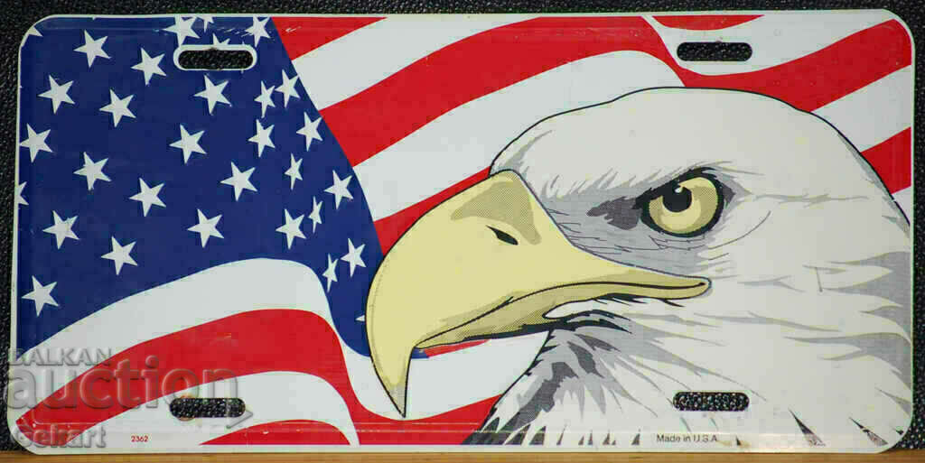 Σημαία & Eagle Μεταλλική πινακίδα
