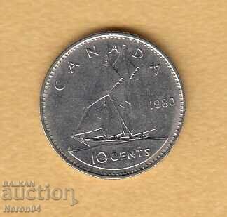 10 cents 1980, Canada