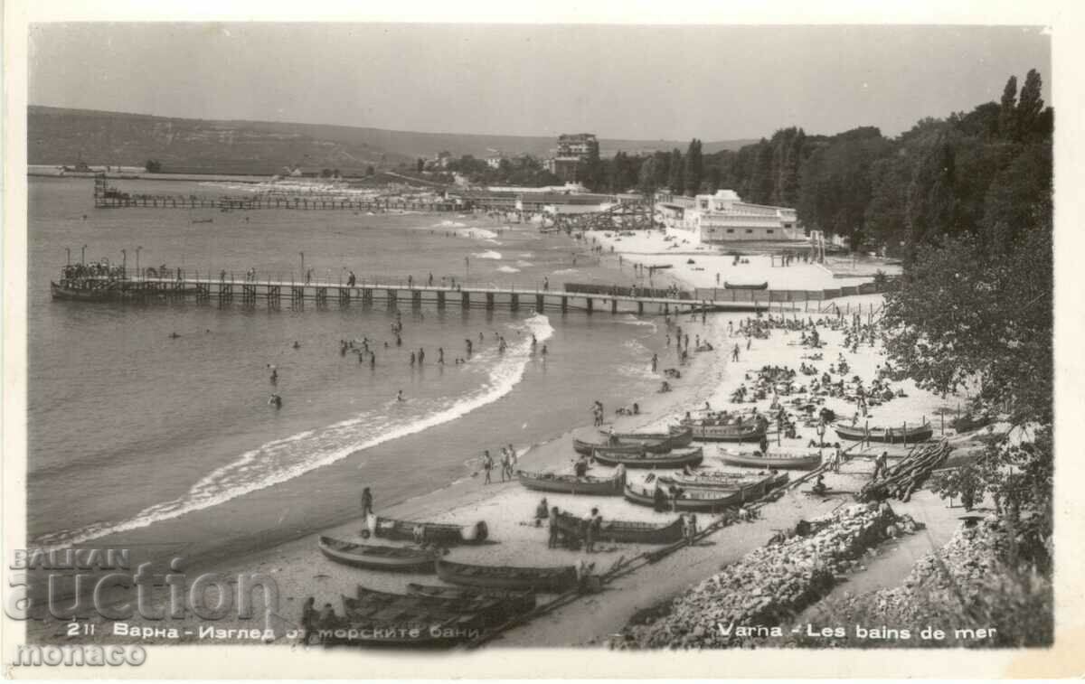 Carte poștală veche - Varna, plaja de nord