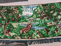 Covor de pluș autentic de căprioare și căprioare de epocă