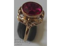 Gold Russian ruby ring