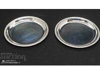 Small silver plates diam=9 cm