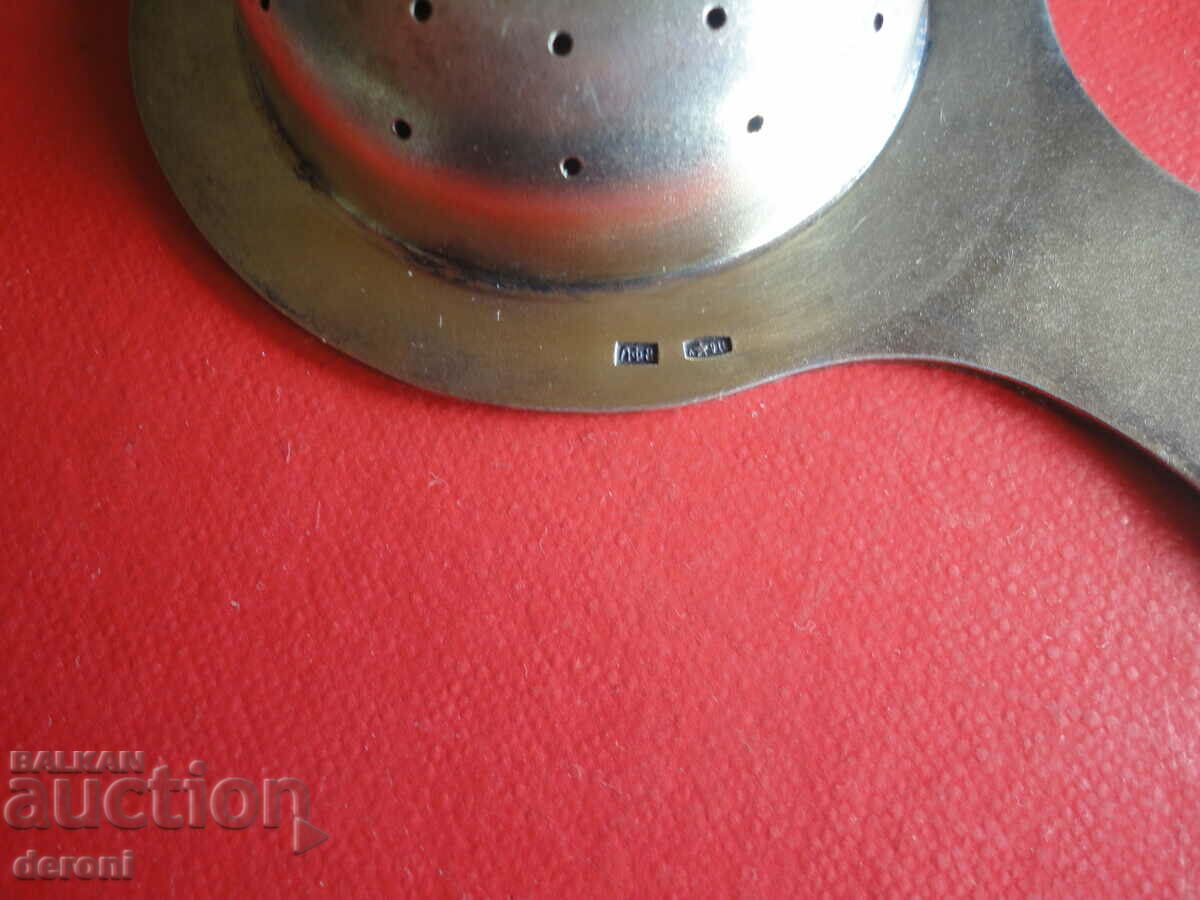 Delivery of Unique Russian silver tea strainer enamel gilt 916 Delivery of Unique Russian silver tea strainer enamel gilt 916