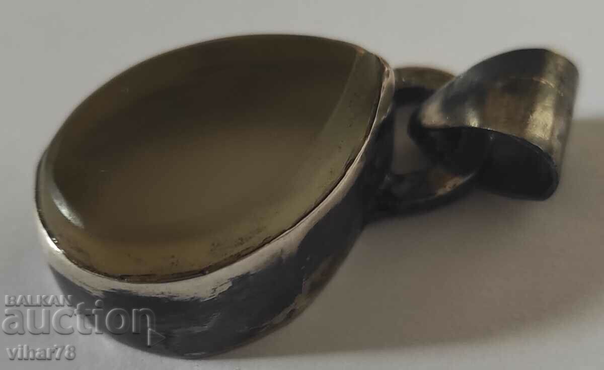 Silver pendant with natural citrine - 6