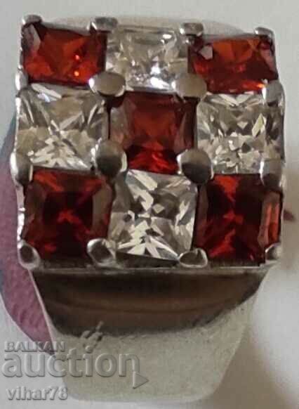 VERY BEAUTIFUL SILVER WOMEN'S RING WITH ZIRCONIA - 5 VERY BEAUTIFUL SILVER WOMEN'S RING WITH ZIRCONIA - 5