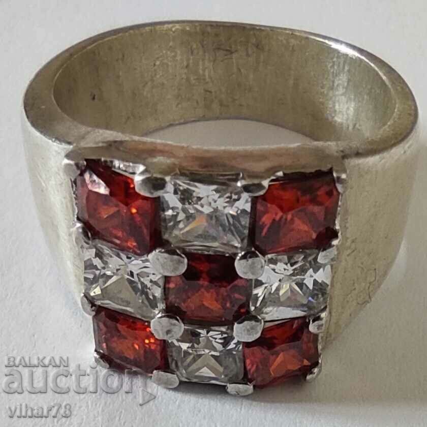 VERY BEAUTIFUL SILVER WOMEN'S RING WITH ZIRCONIA - 6 VERY BEAUTIFUL SILVER WOMEN'S RING WITH ZIRCONIA - 6