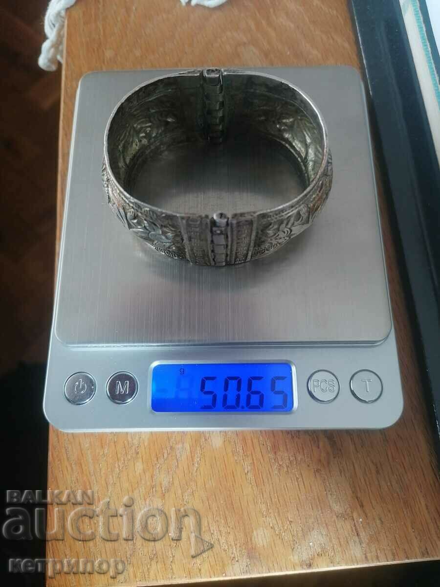 Old forged silver bracelet 50.65g
