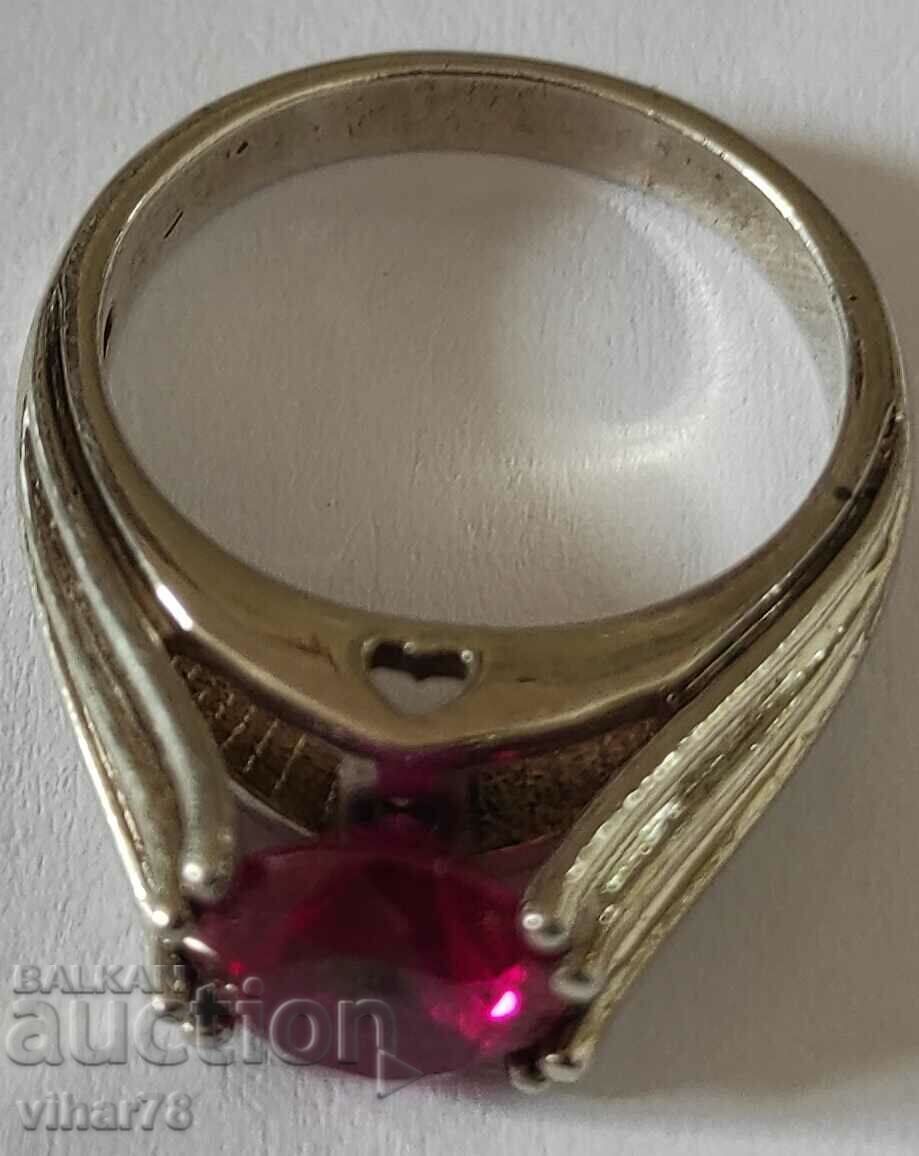 Inel de argint cu rubin - 7