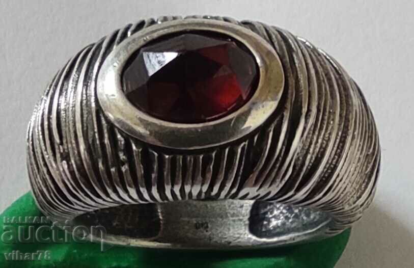 WOMEN'S SILVER RING WITH GARNET with price 149.99 BGN | € 76.69 WOMEN'S SILVER RING WITH GARNET with price 149.99 BGN | € 76.69