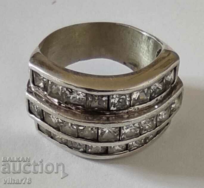 WOMEN'S SILVER HUGE CROWN RING WITH FORGED ZIRCONIA with price 119.99 BGN | € 61.35 WOMEN'S SILVER HUGE CROWN RING WITH FORGED ZIRCONIA with price 119.99 BGN | € 61.35