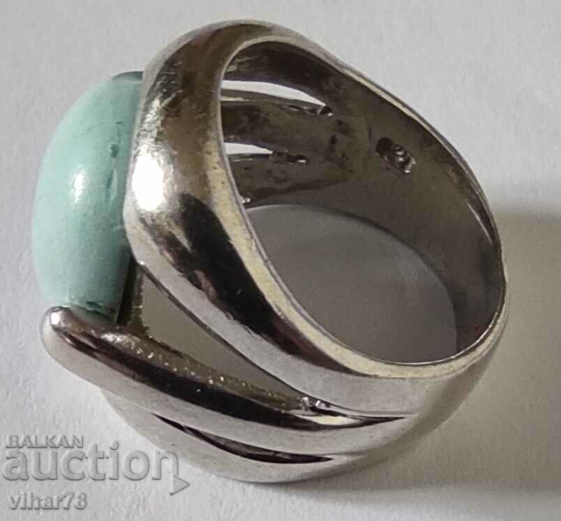 WOMEN'S SILVER RING WITH TURQUOISE - 5 WOMEN'S SILVER RING WITH TURQUOISE - 5