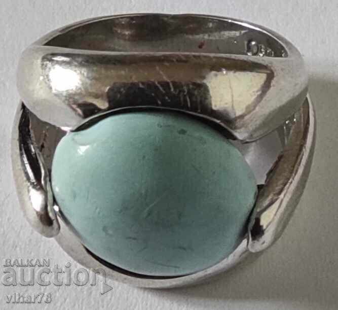 WOMEN'S SILVER RING WITH TURQUOISE