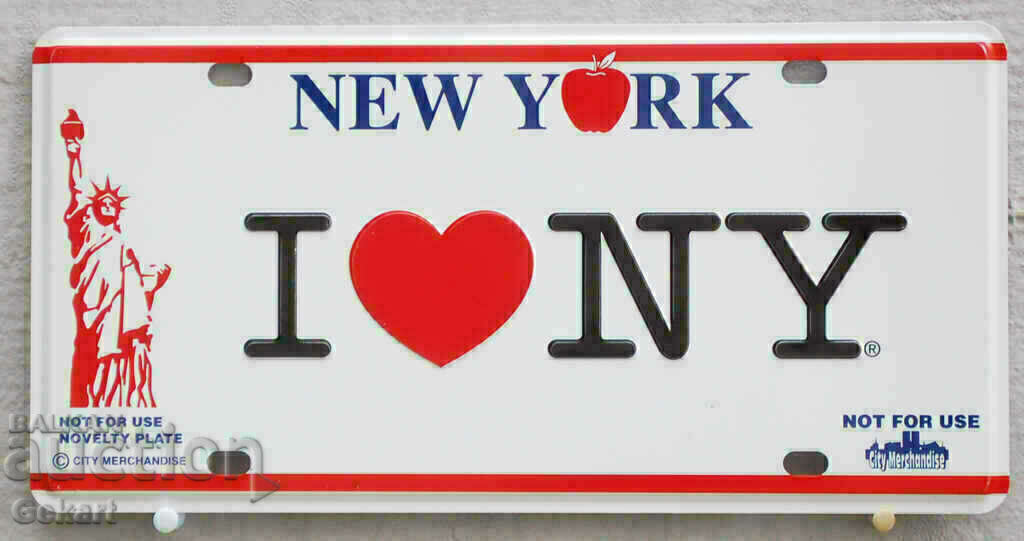 Semn metalic NEW YORK I love NY
