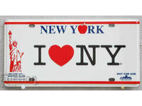 Metal Sign NEW YORK I love NY