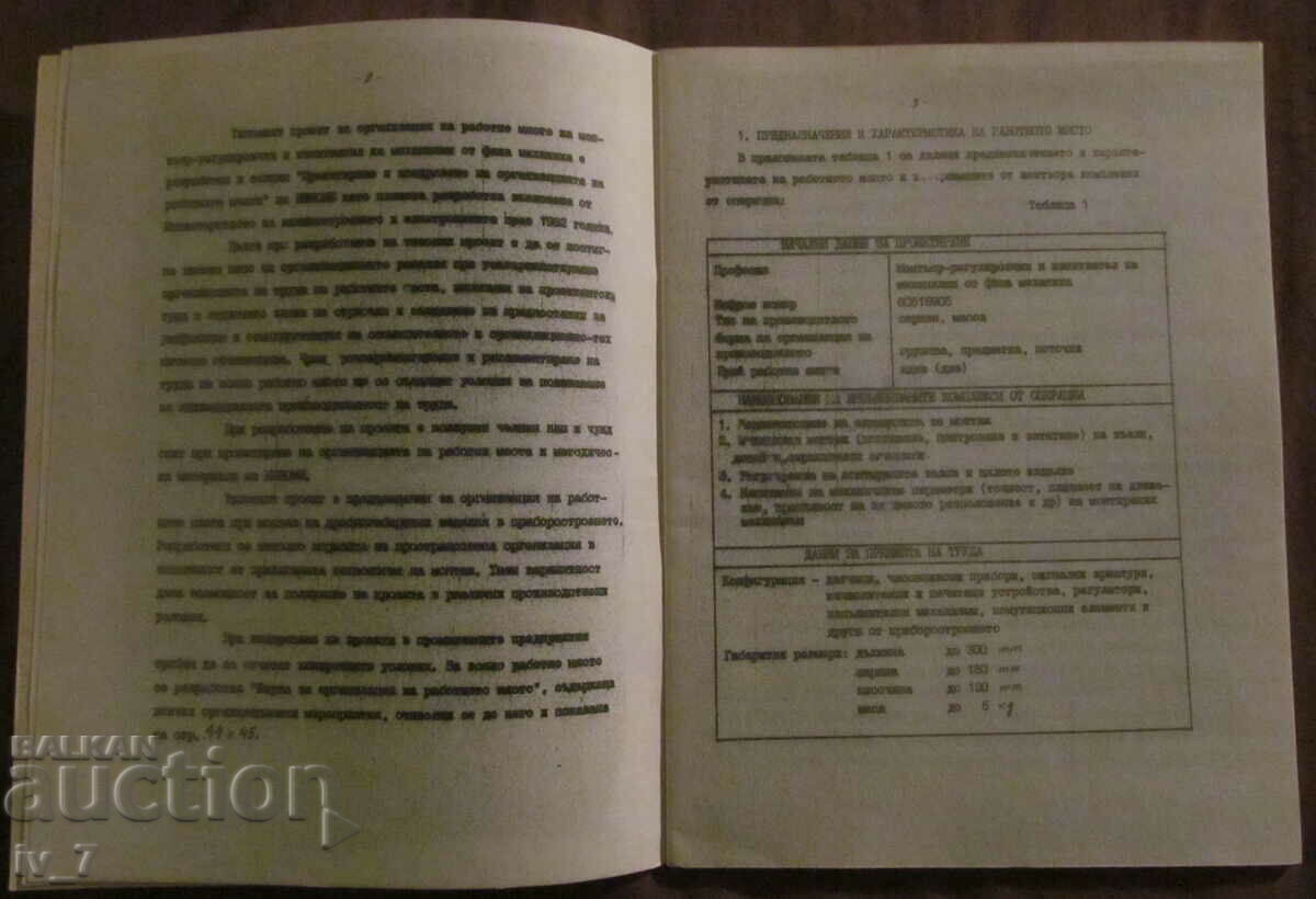 Delivery of TYPE PROJECT OF WORKPLACE ORGANIZATION Delivery of TYPE PROJECT OF WORKPLACE ORGANIZATION