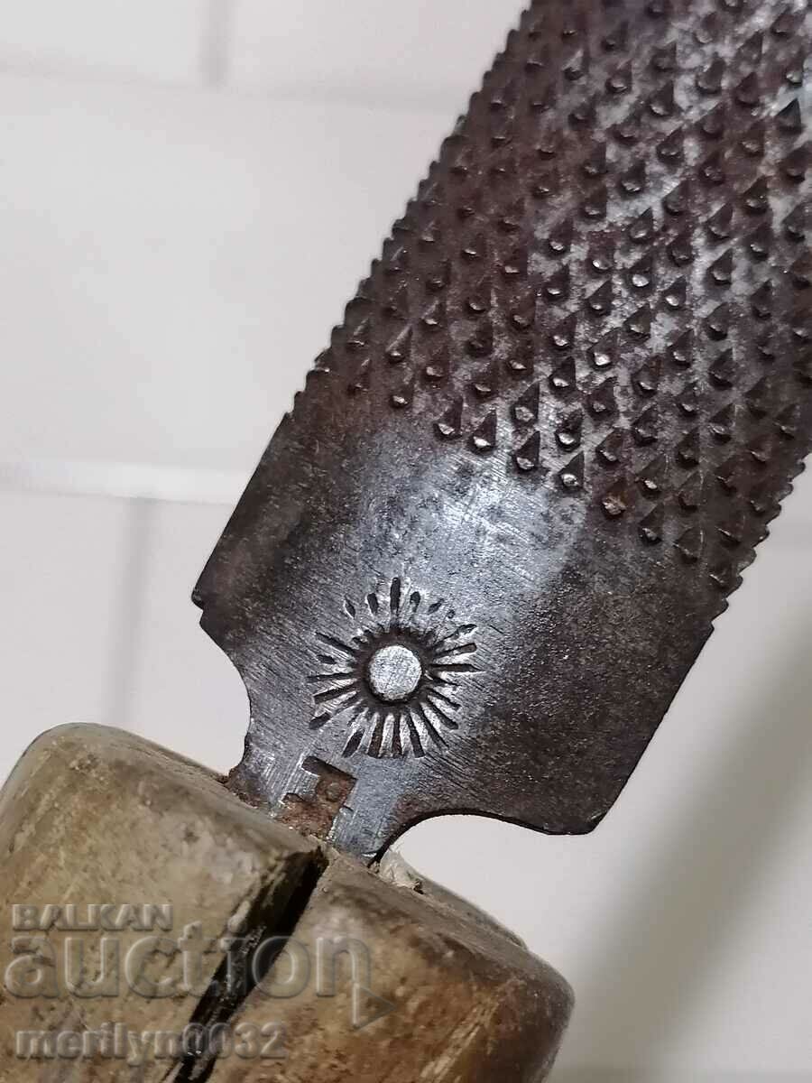 Old branded wood saw tool