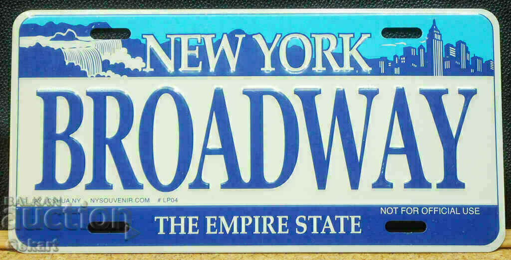 Μεταλλική πινακίδα NEW YORK BROADWAY ΗΠΑ