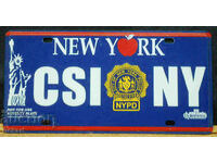 Metal Sign NEW YORK CSI-NY USA