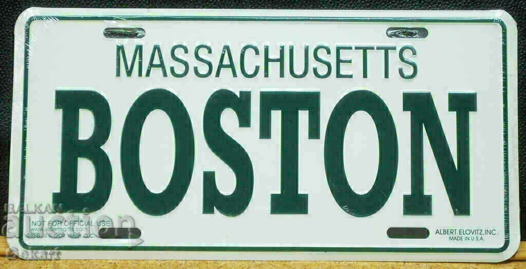 Μεταλλική επιγραφή BOSTON Massachusetts USA