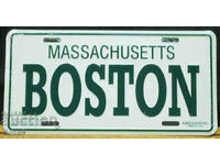 Metal Sign BOSTON Massachusetts USA
